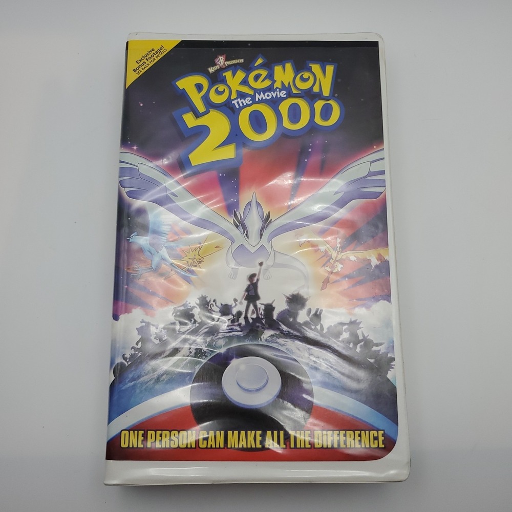 Pokémon: The Movie 2000 VHS Warner Home Video 2000 G NTSC Clamshell Bonus